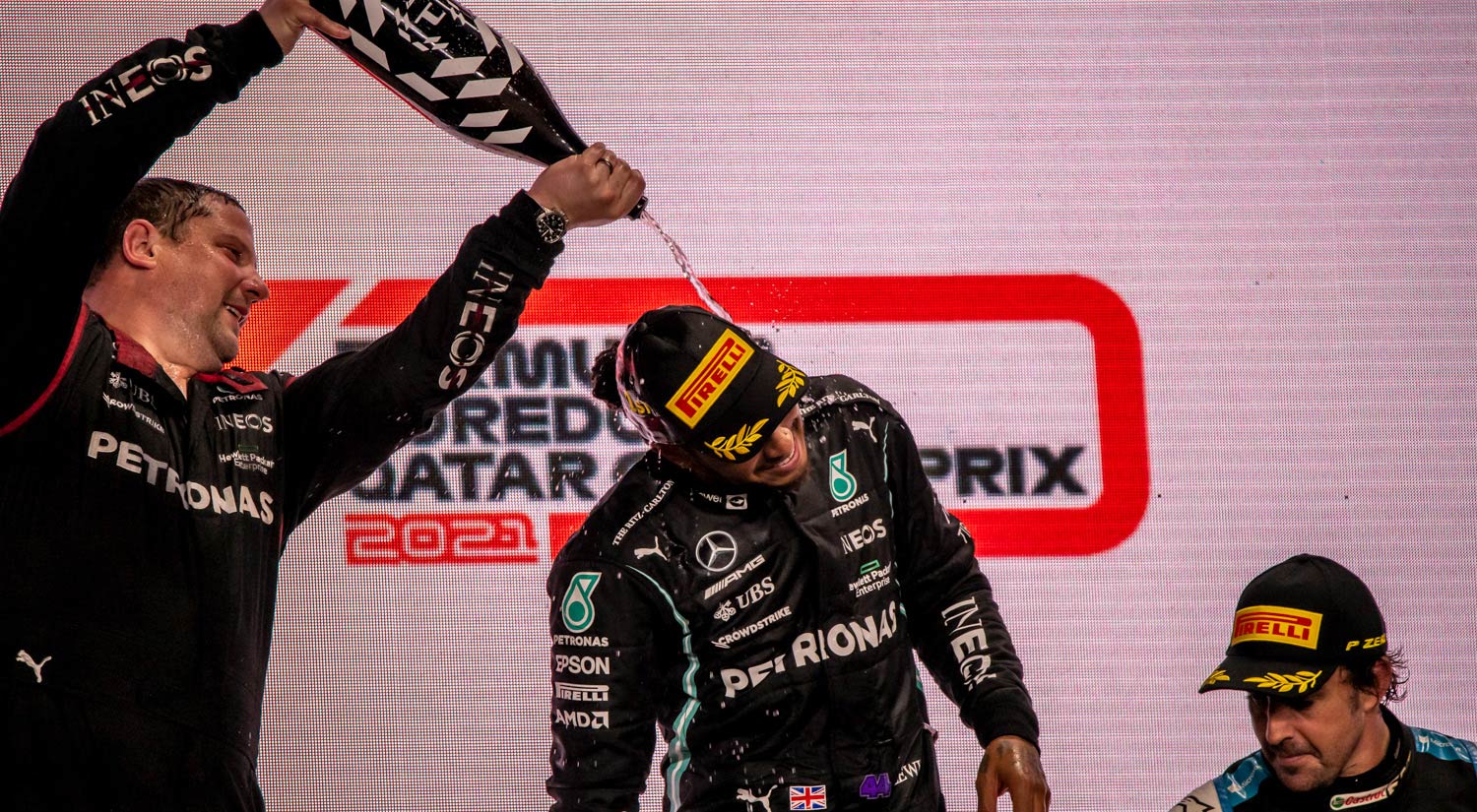 Lewis Hamilton & Fernando Alonso, Losail Circuit, 2021