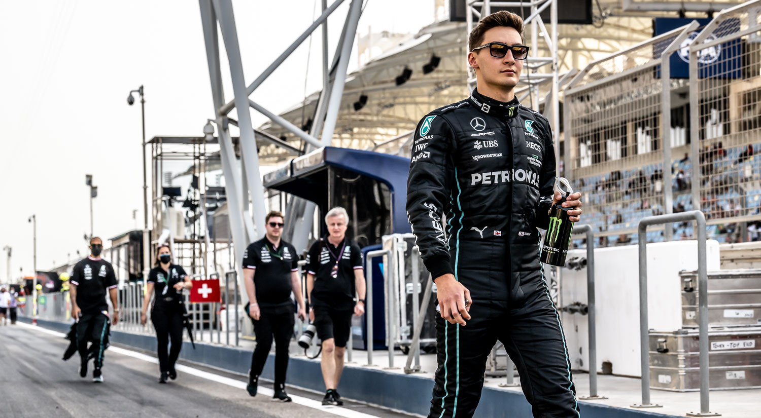 George Russell and Lewis Hamilton - Mercedes AMG Petronas, Bahrain International Circuit, 2022