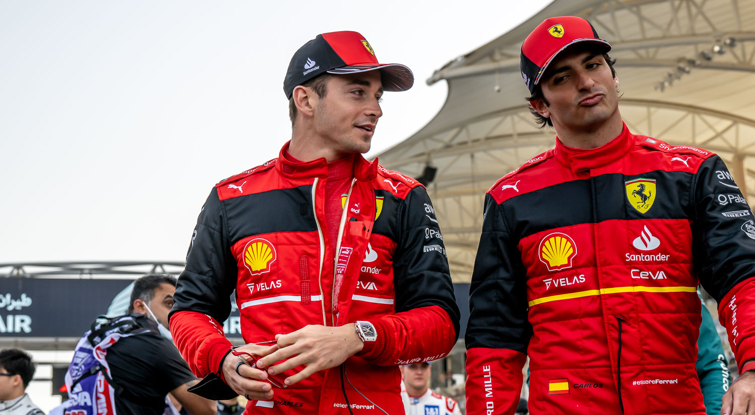 Charles Leclerc  and Carlos Sainz Jr - Scuderia Ferrari, Bahrain International Circuit, 2022