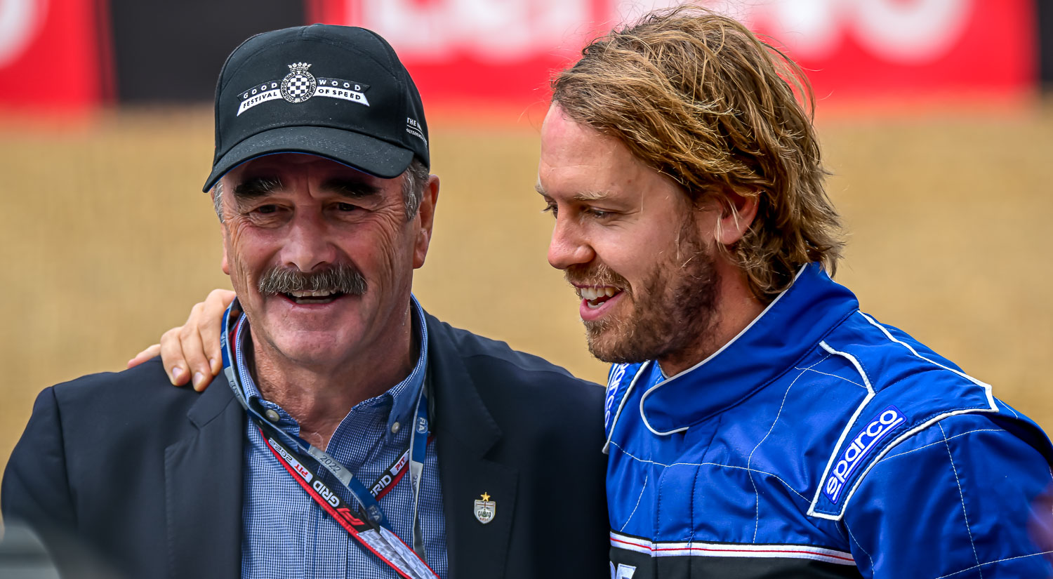 Nigel Mansell and Sebastian Vettel, Silverstone, 2022