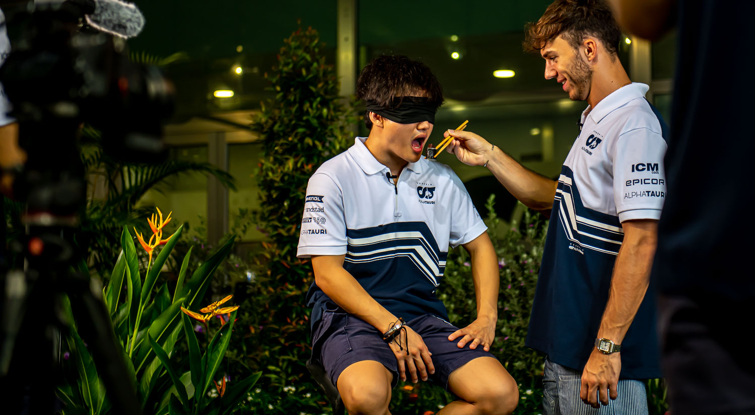 Yuki Tsunoda and Pierre Gasly, Marina Bay, 2022